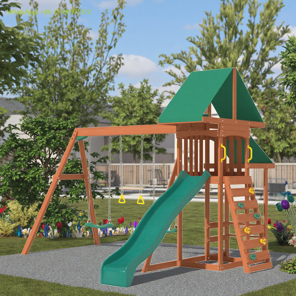 Kids Outdoor Climbing Frame - Outdoor Lifespan Kids Swing Small Playground
