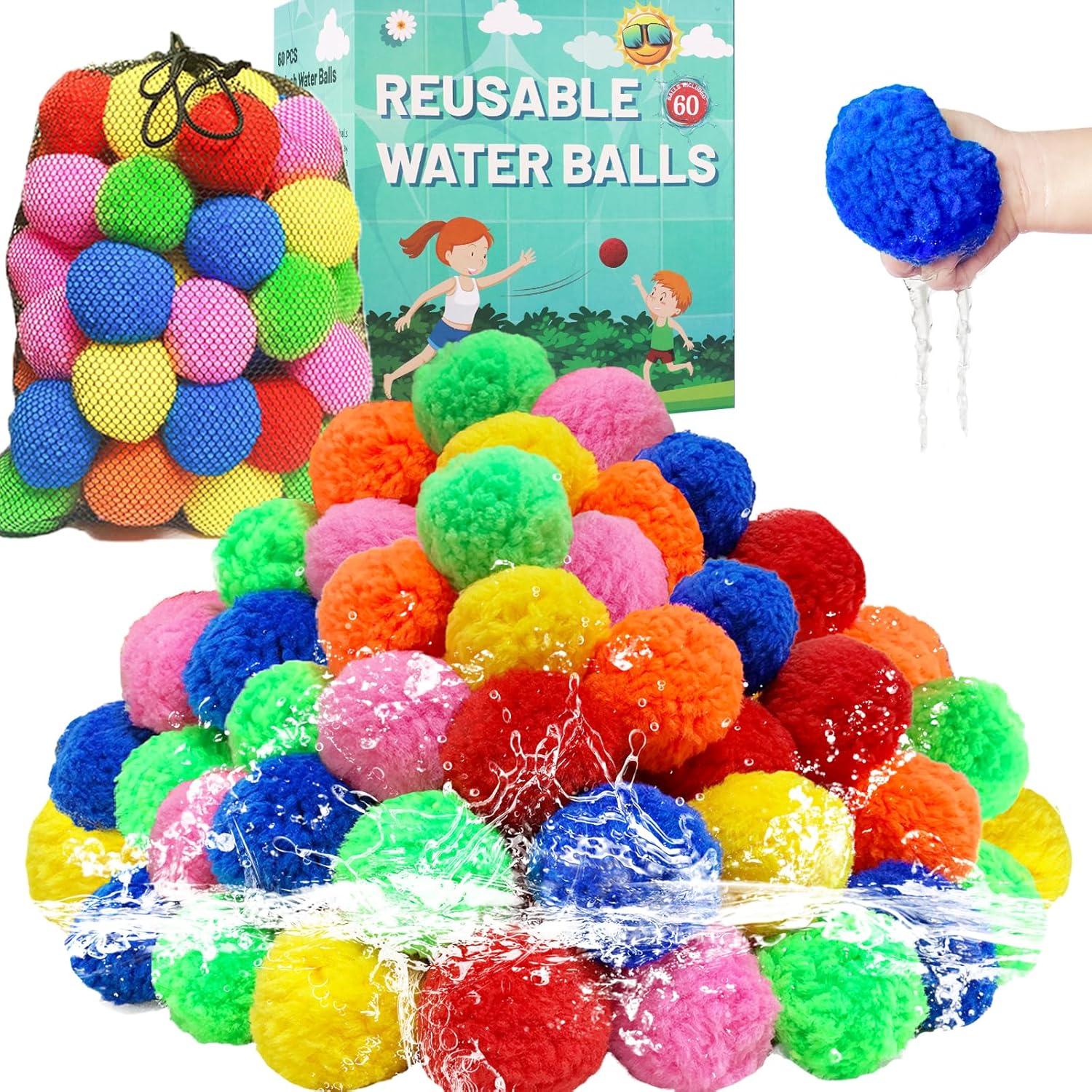 Kids Outdoor Ball - Altrek Store BEFANS 60 Pcs Reusable