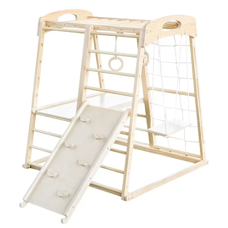 Kids Outdoor Climbing Frame - Wooden Climbing Frame Playground Outdoor Games
