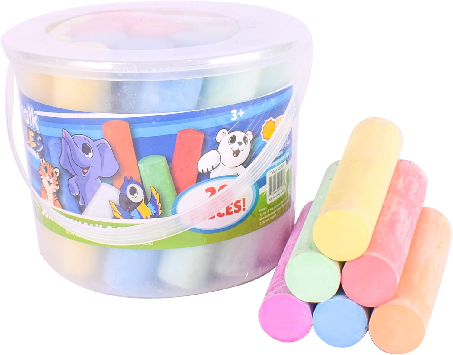 Chalk Outdoor Jumbo - Sidewalk Chalk Set for Kids with