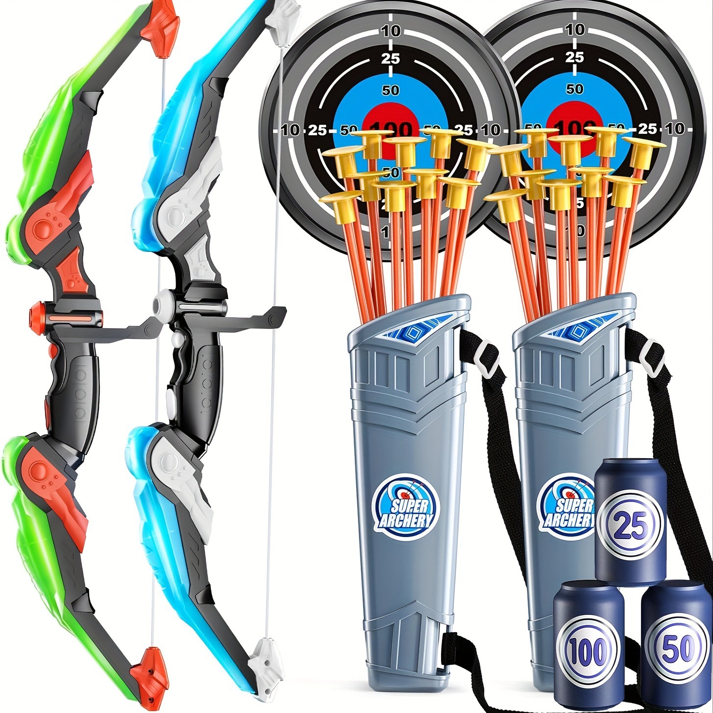 Kids Outdoor Archery Set - Kids Outdoor Sports Toy LED Light