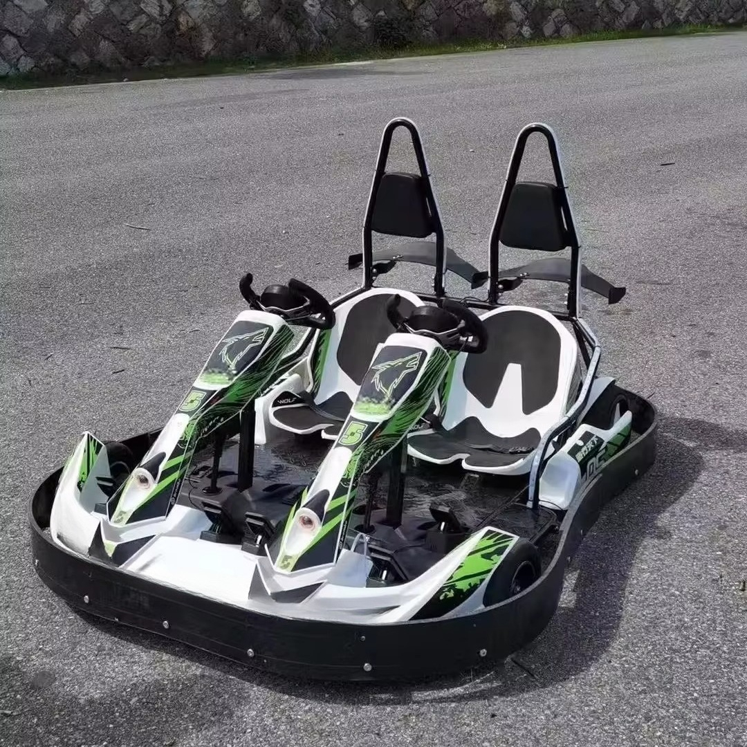 Kids Outdoor Karting - Dual-Seated Electc Racing Kart Battery-Powed PGo-Kart