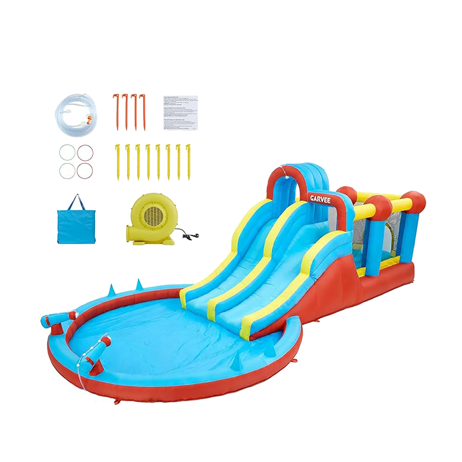 Kids Outdoor Slide - All-Season 8-in-1 Inflatable Water Park –