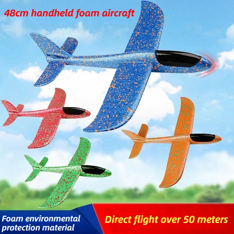 Kids Outdoor Playset - 48cm Large Foam Airplane Children's Hand