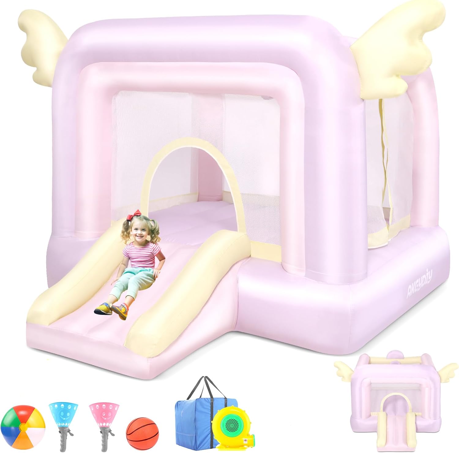 Kids Outdoor Jumping - Inflatable Bouncy Castle with Slide and