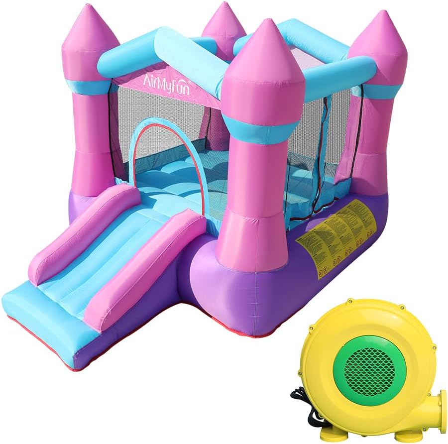 Kids Outdoor Slide - Inflatable Bouncy Castle for Kids 3-8,