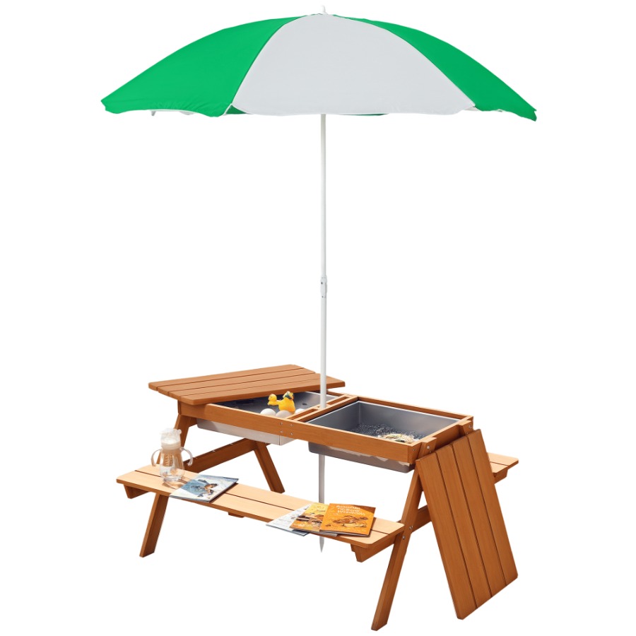 Kids Outdoor Umbrella For Table - Outdoor wooden kids picnic table with