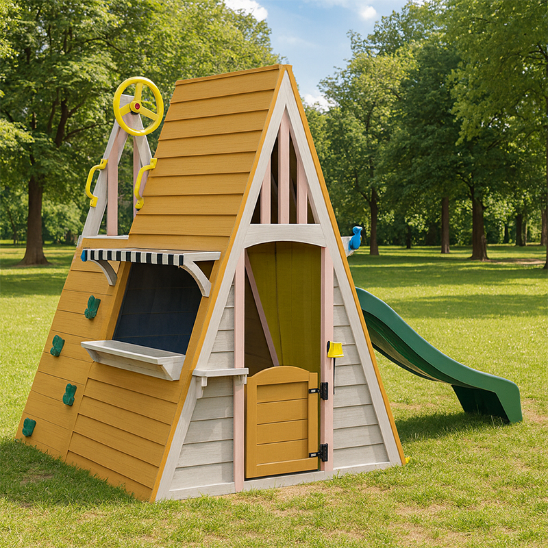 Kids Outdoor Climbing Frame - Kids Outdoor Playground Equipment Triangle Montessori