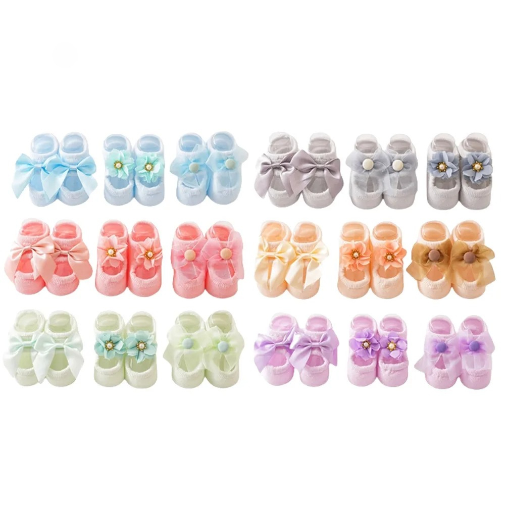 Kids Indoor Outdoor Slippers - 3 Pairs Non-slip Children Floor Socks