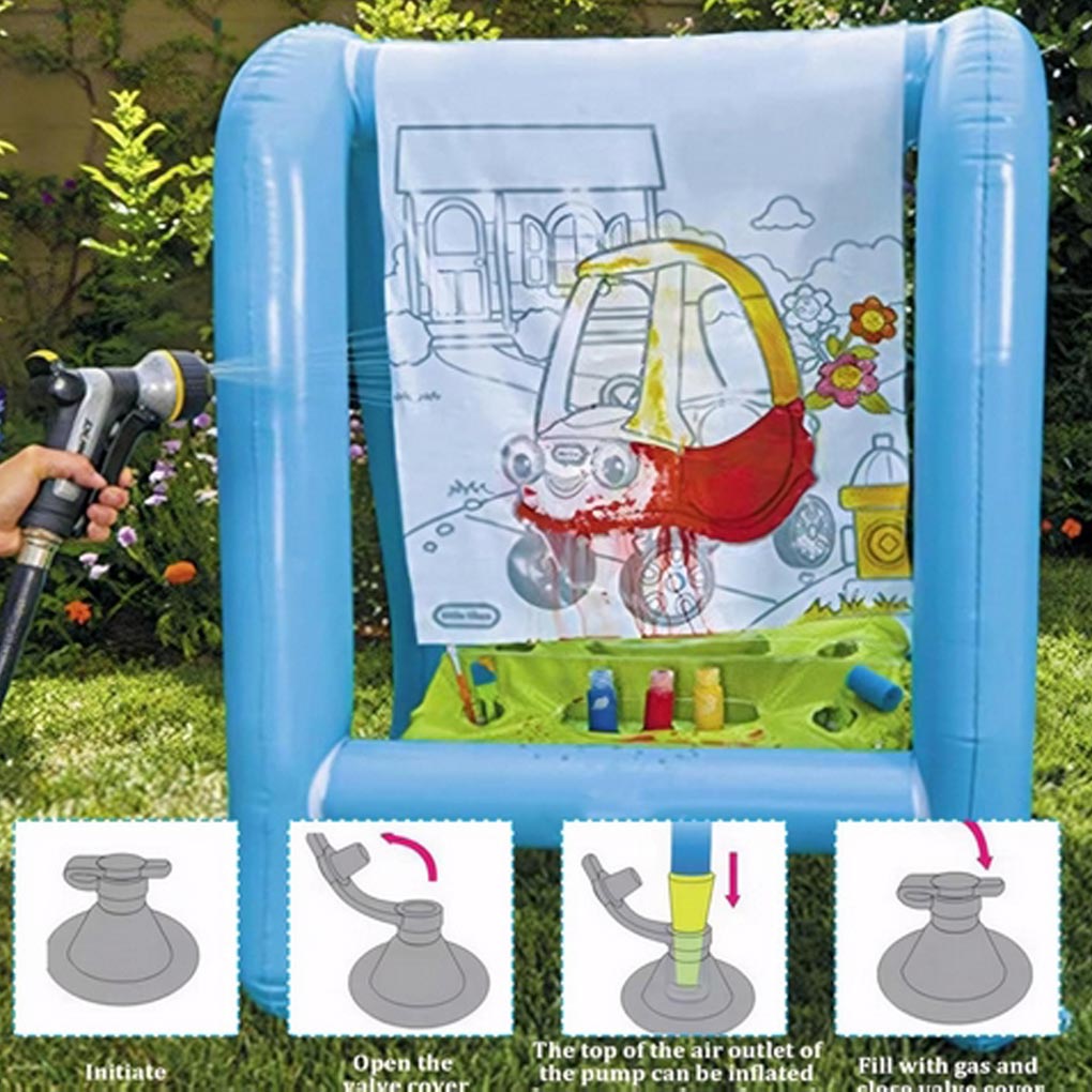 PVC Portable Outdoor Easel Ver - Kids Outdoor Easel ulasan dan harga