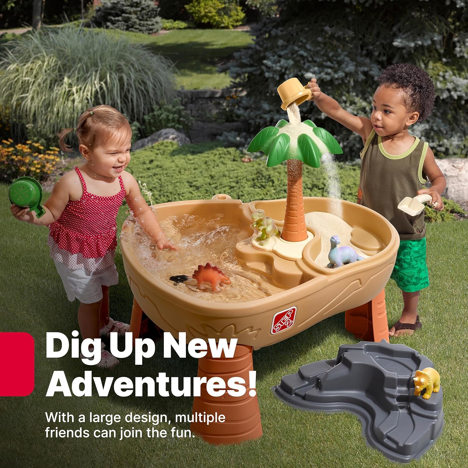 Dino Dig Sand And Water Table, - Kids Outdoor Water Table ulasan dan harga