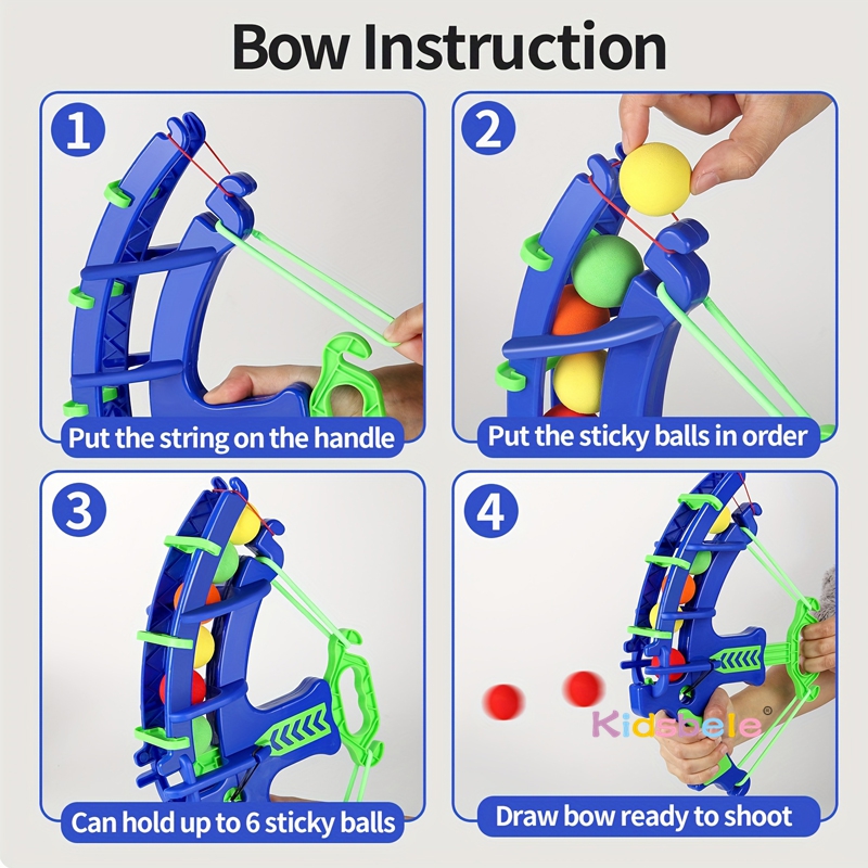 Foam Ball Shooting Toy Bow – S - Kids Outdoor Clubhouse ulasan dan harga