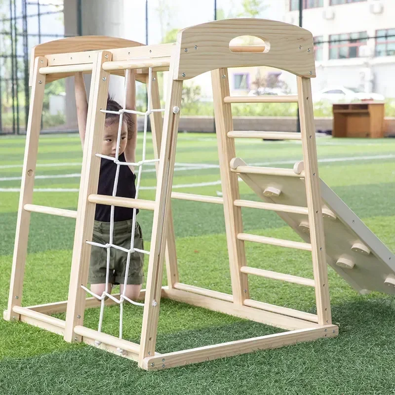 Wooden Climbing Frame Playgrou - Kids Outdoor Climbing Frame ulasan dan harga