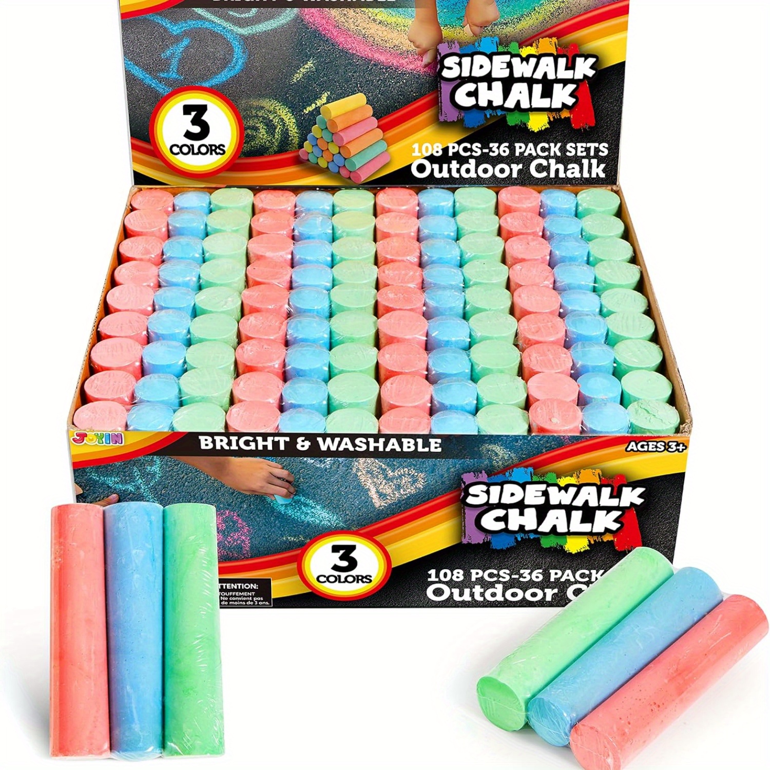 108 PCS Sidewalk Chalk Set in  - Chalk Outdoor Jumbo ulasan dan harga
