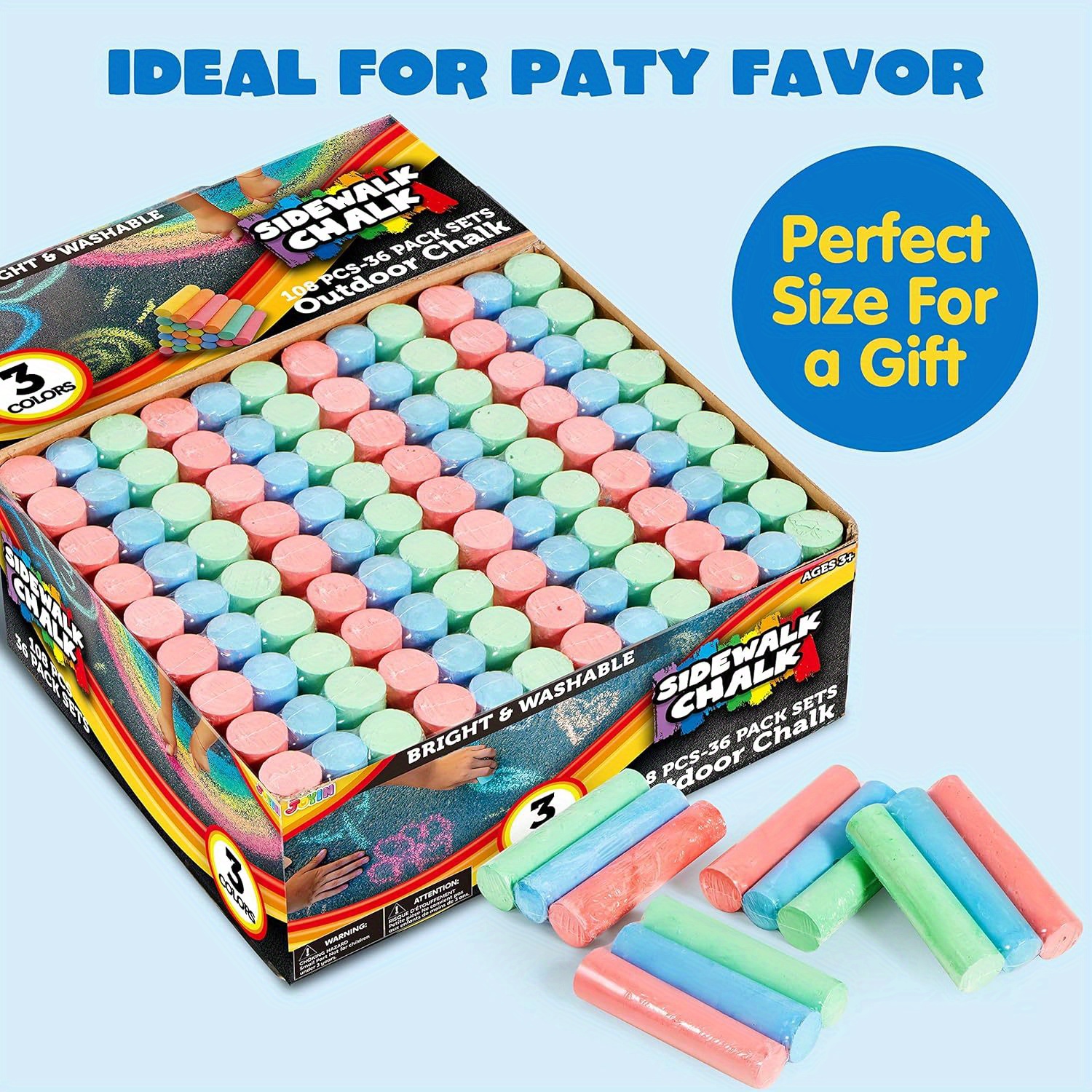 108 PCS Sidewalk Chalk Set in  - Chalk Outdoor Jumbo ulasan dan harga