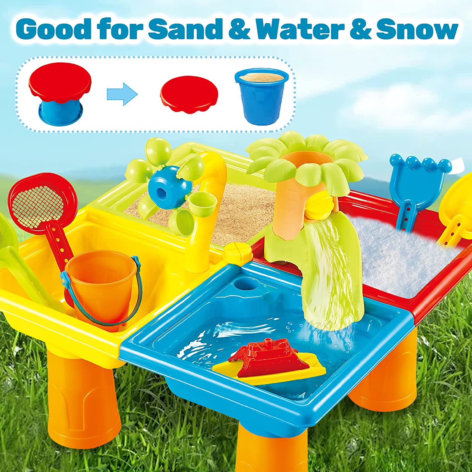Beach Table Sand Play Toys Chi - Kids Outdoor Water Table ulasan dan harga