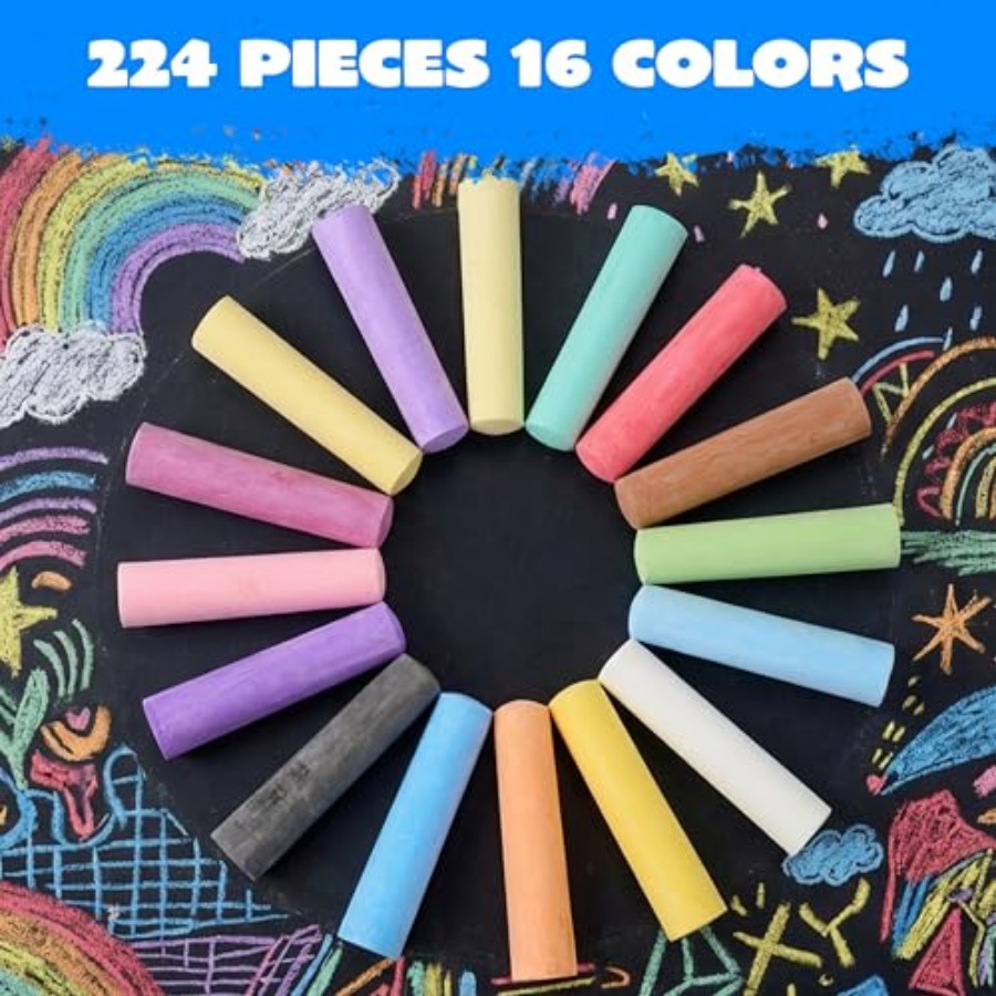 PCS Sidewalk Chalks Set Non-To - Chalk Outdoor Jumbo ulasan dan harga