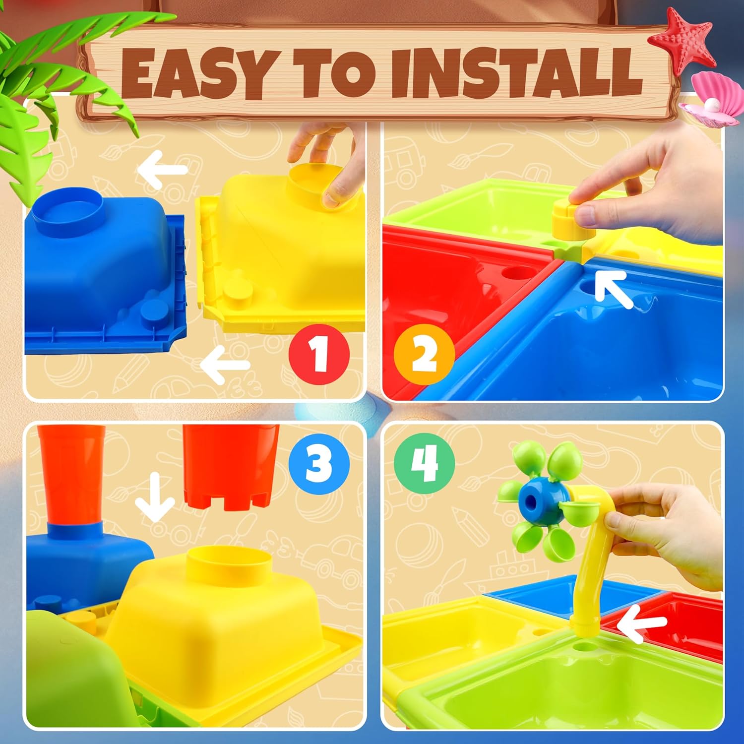 25 Pcs Summer Water Table for  - Kids Outdoor Water Table ulasan dan harga