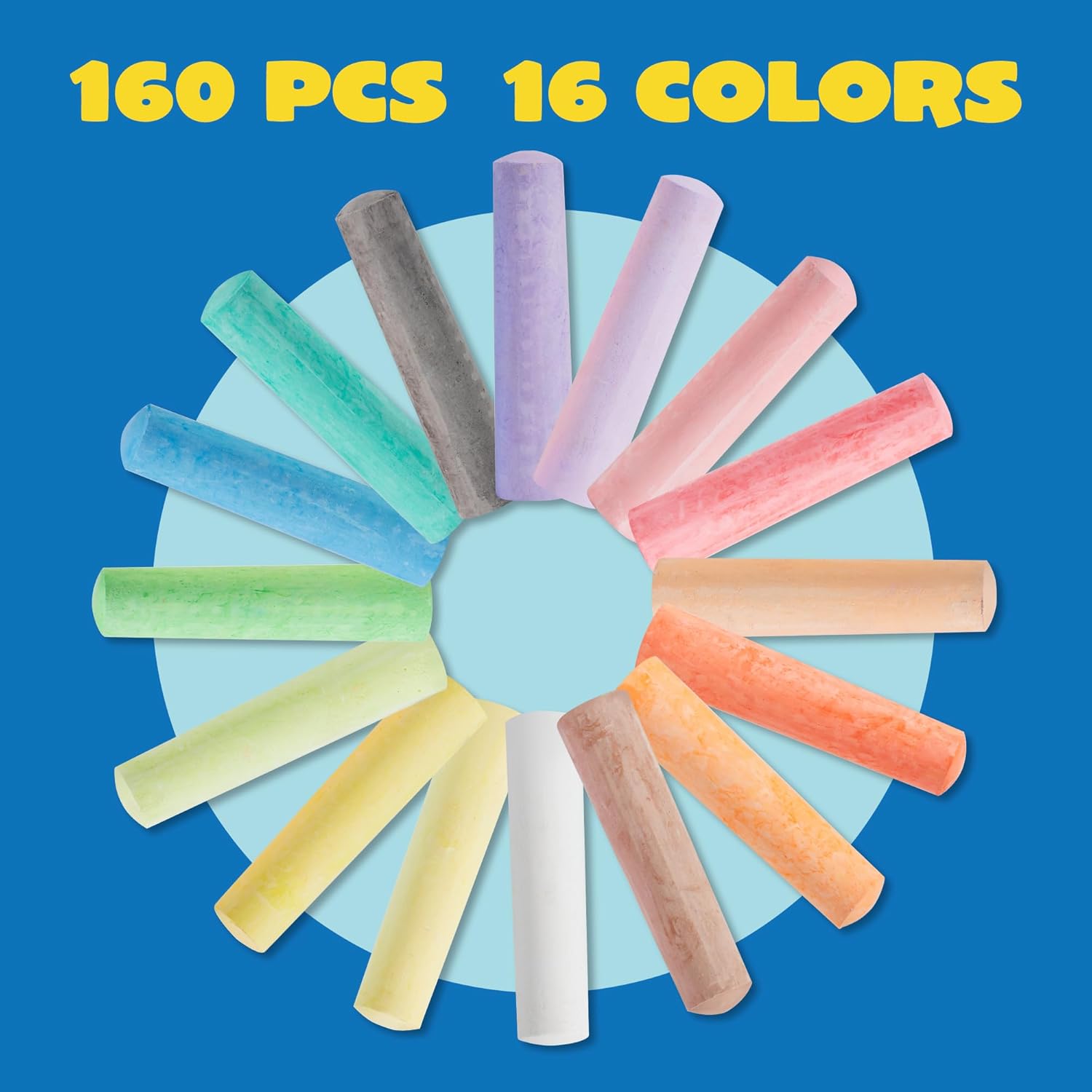 160 PCS Sidewalk Chalks Set No - Chalk Outdoor Jumbo ulasan dan harga