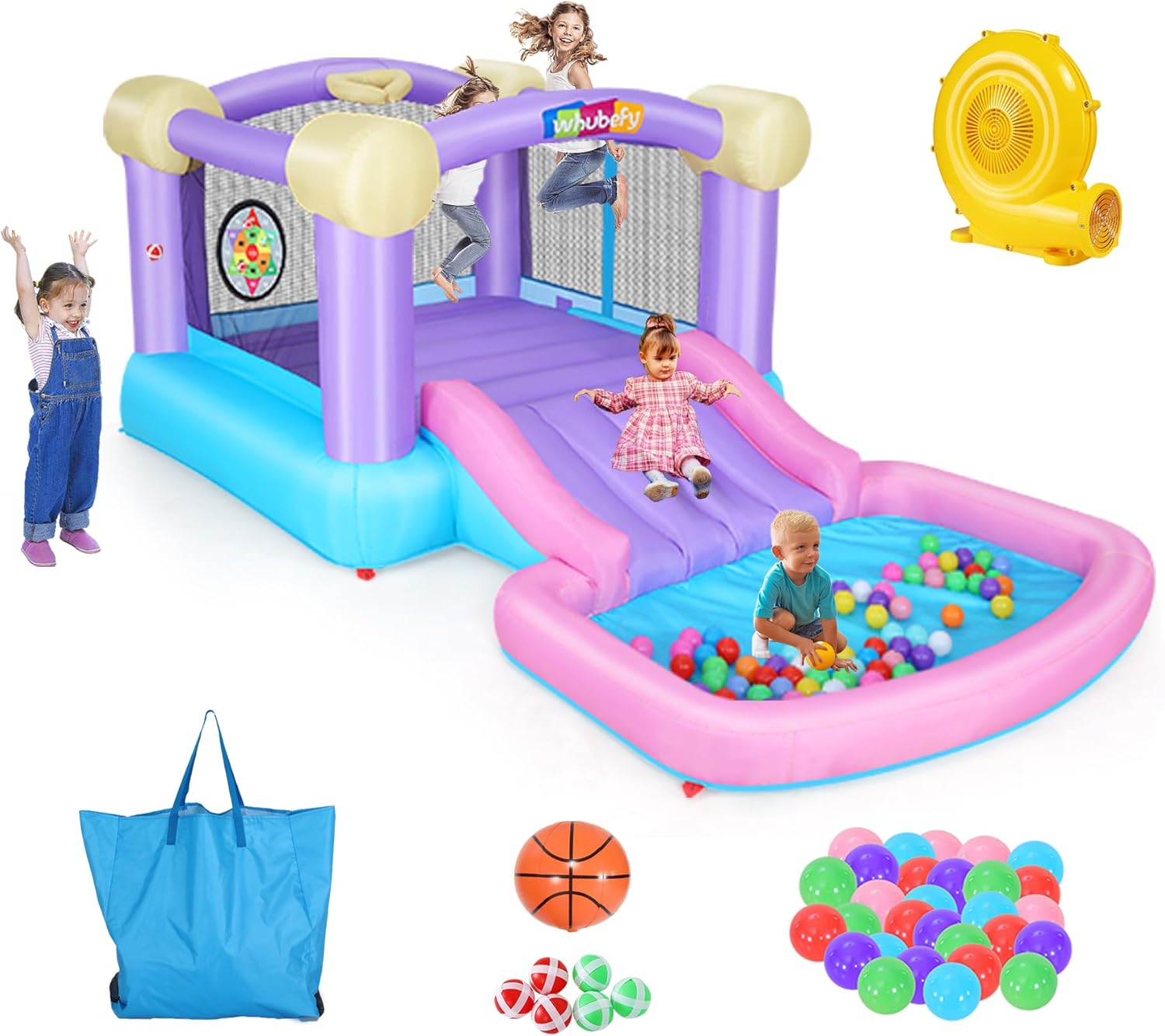 Kids Inflatable Bounce House w - Kids Outdoor Jumping ulasan dan harga