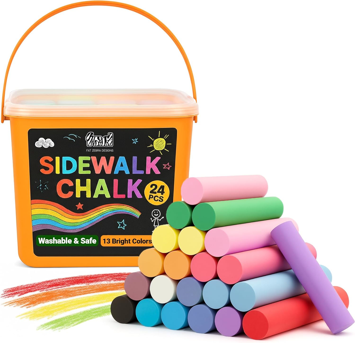 24 PCS Sidewalk Chalk for Kids - Chalk Outdoor Jumbo ulasan dan harga