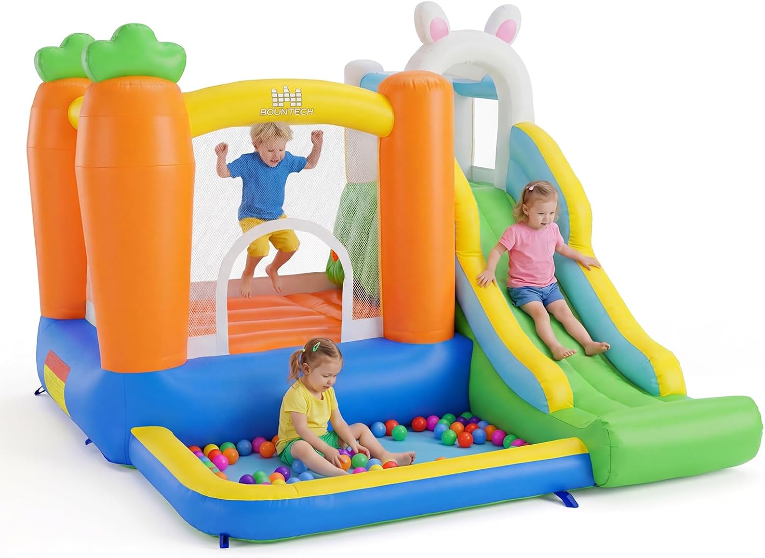 Inflatable Bounce House with B - Kids Outdoor Jumping ulasan dan harga