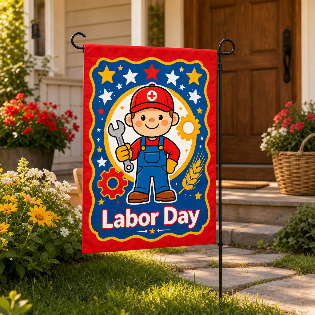 Labor Day Garden Flag Cute Car - Kids Outdoor Gear ulasan dan harga