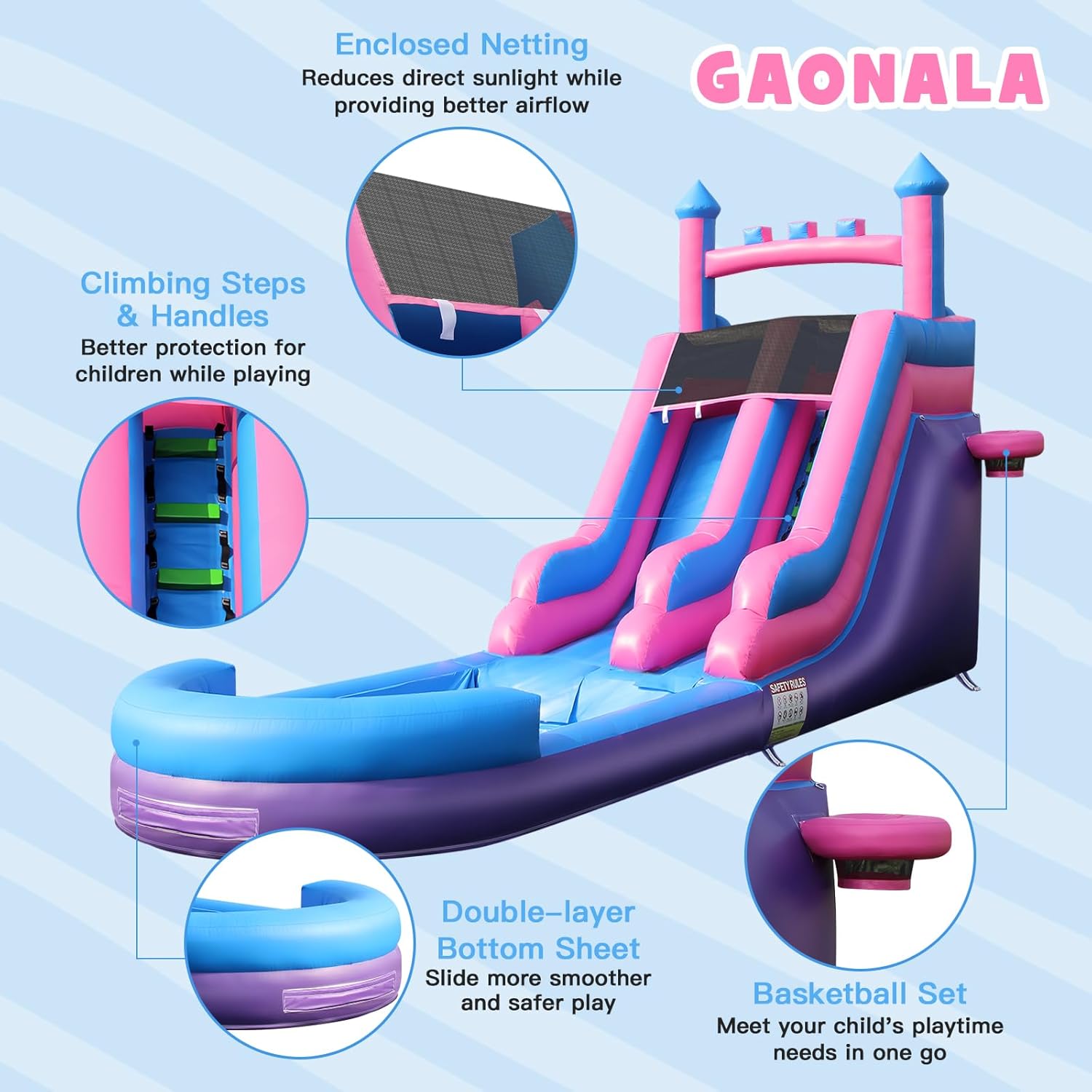 26.2 FT Heavy Duty Inflatable  - Kids Outdoor Water Park ulasan dan harga
