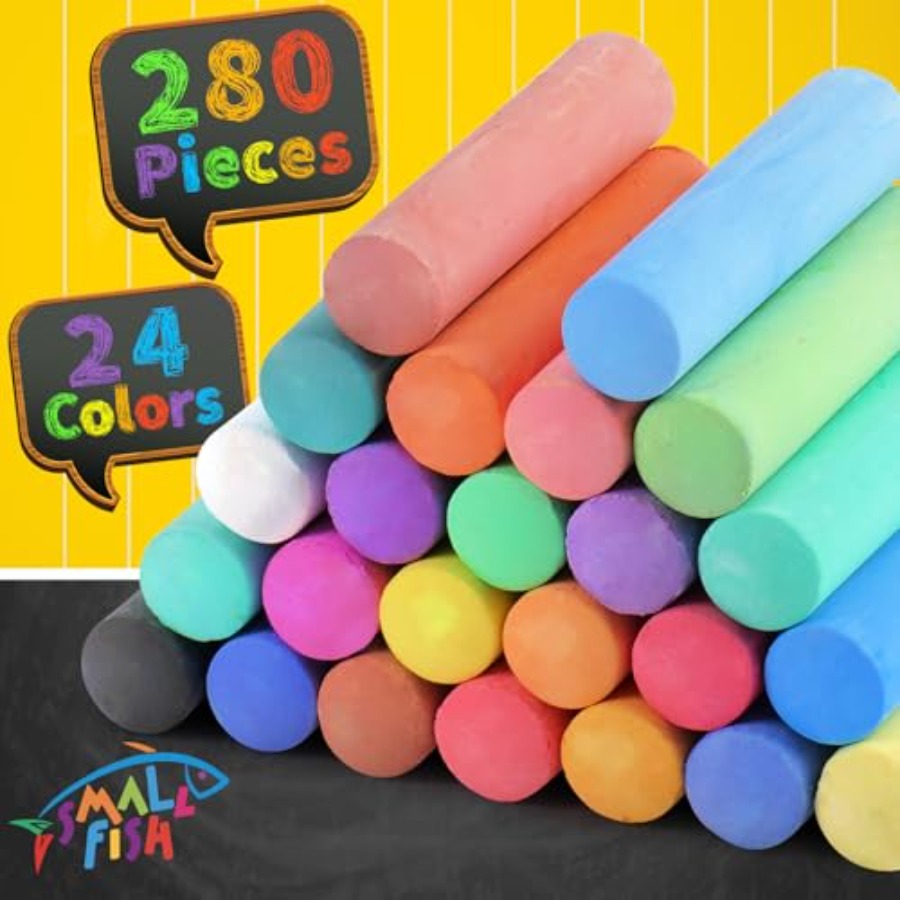 280PCS Sidewalk Chalks in 24 C - Chalk Outdoor Jumbo ulasan dan harga