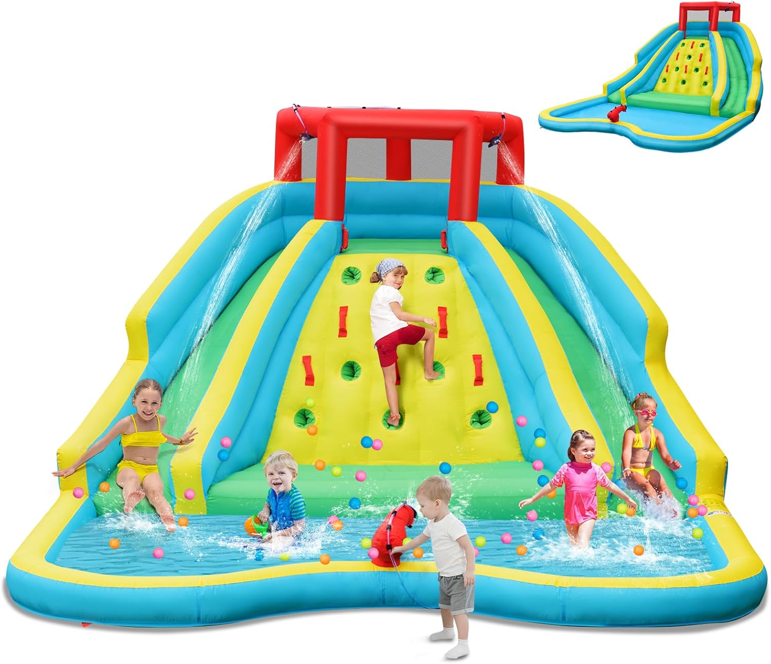 Giant Inflatable Water Slide f - Kids Outdoor Water Park ulasan dan harga