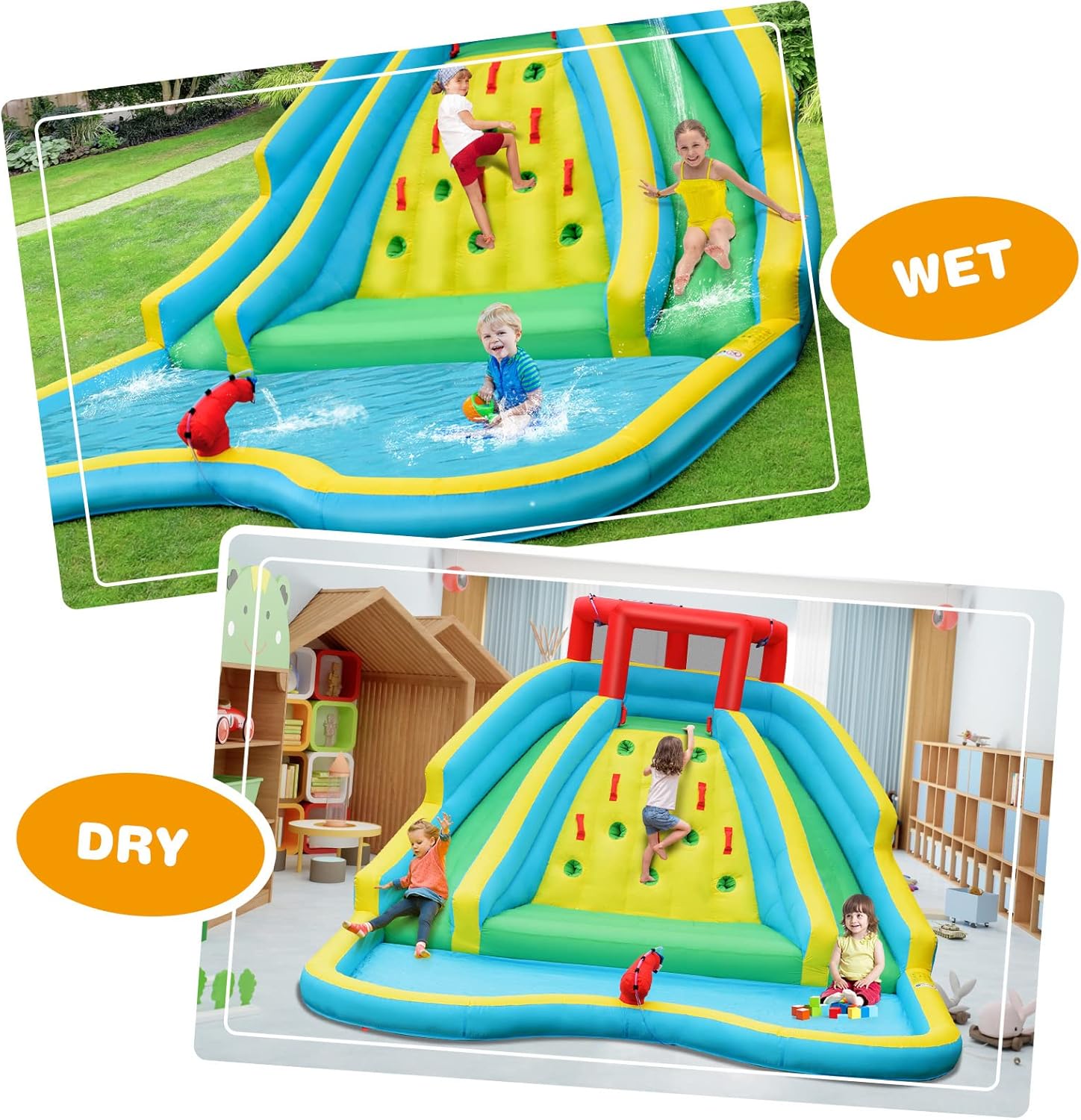 Giant Inflatable Water Slide f - Kids Outdoor Water Park ulasan dan harga