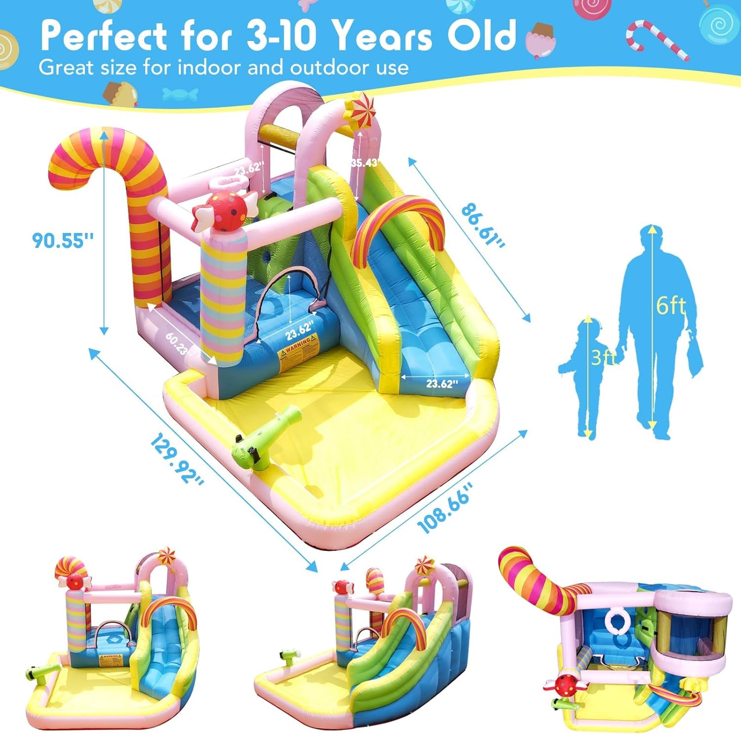 Kids Inflatable Water Slide Bo - Kids Outdoor Water Park ulasan dan harga