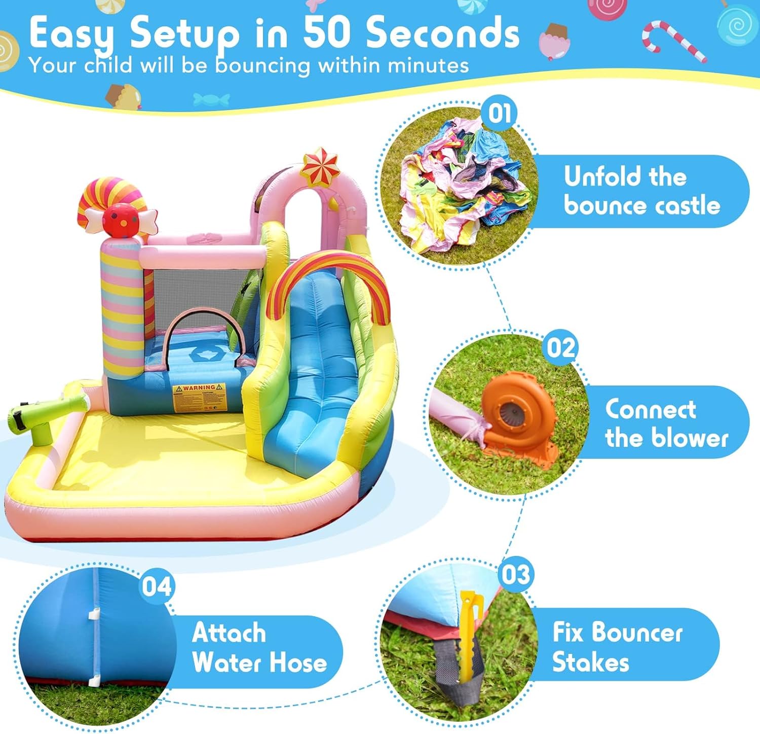 Kids Inflatable Water Slide Bo - Kids Outdoor Water Park ulasan dan harga