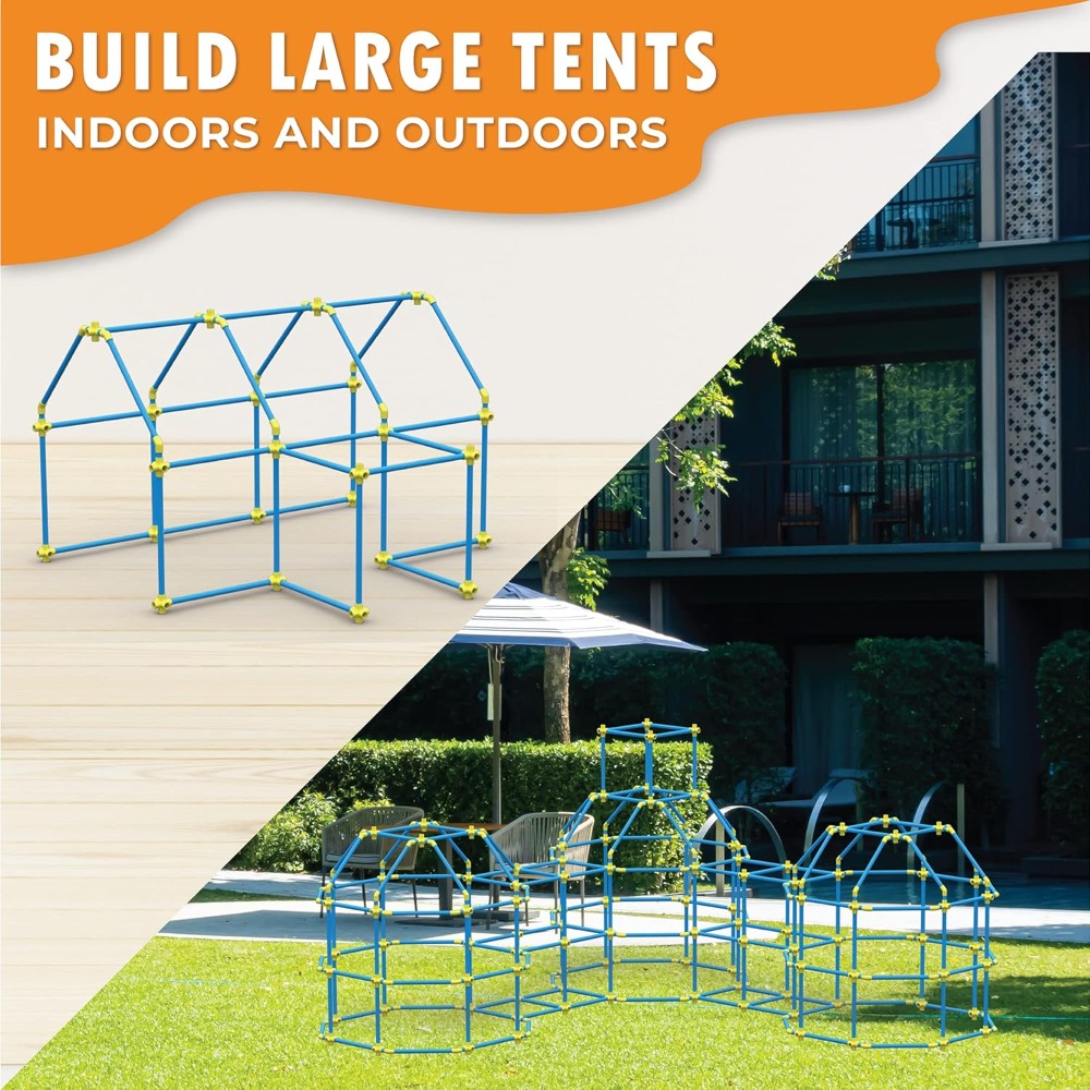 180pc Modular Fort Building Ki - Kids Outdoor Fort Building Kit ulasan dan harga