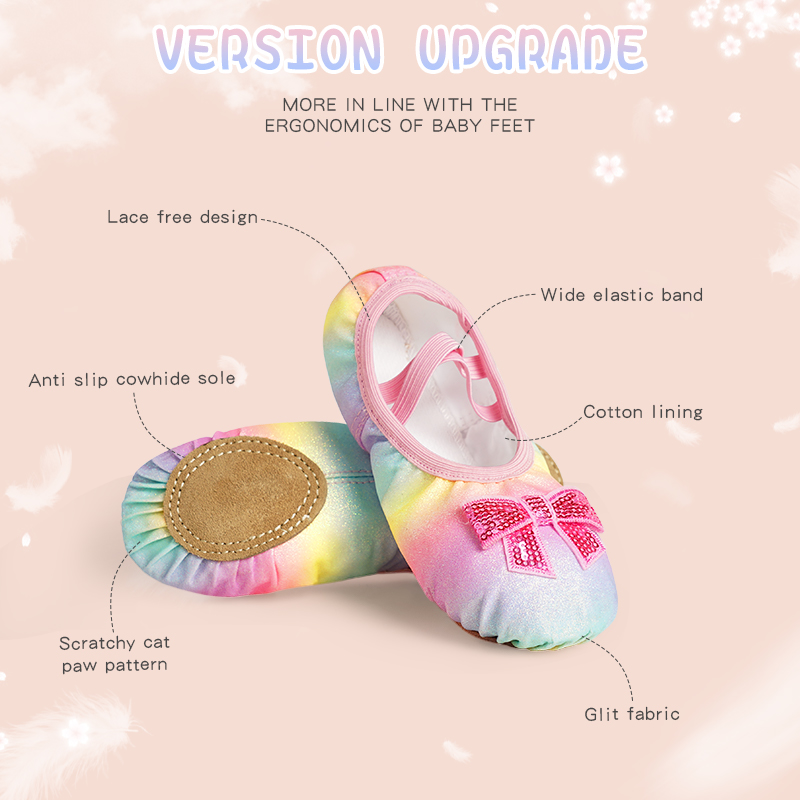 Girls Ballet Shoes PU Dance Sh - Kids Indoor Outdoor Slippers ulasan dan harga