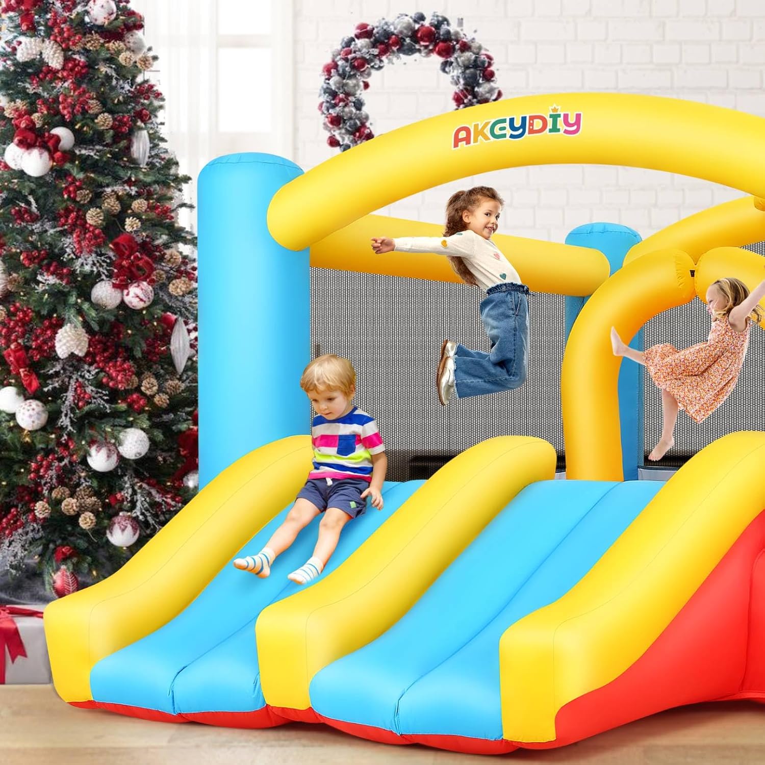 Inflatable Bouncy Castle with  - Kids Outdoor Jumping ulasan dan harga