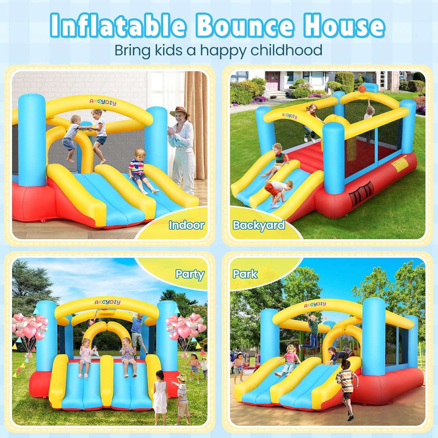 Inflatable Bouncy Castle with  - Kids Outdoor Jumping ulasan dan harga