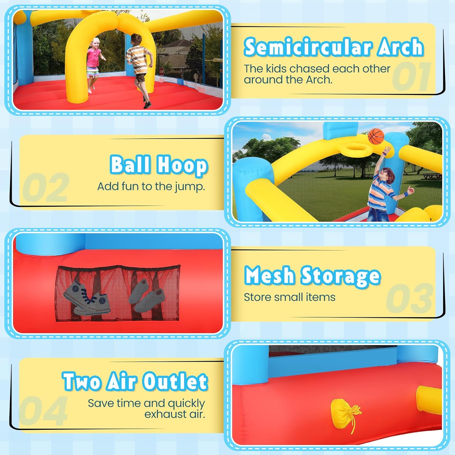 Inflatable Bouncy Castle with  - Kids Outdoor Jumping ulasan dan harga
