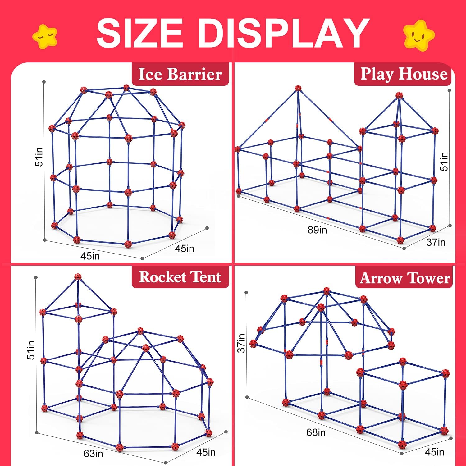 Virella Store Fort Building Ki - Kids Outdoor Fort Building Kit ulasan dan harga