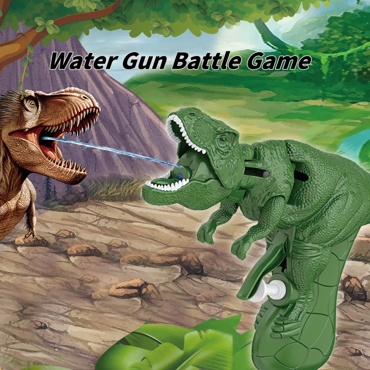 Dinosaur Water Gun Toy Mouth O - Kids Outdoor Water Park ulasan dan harga