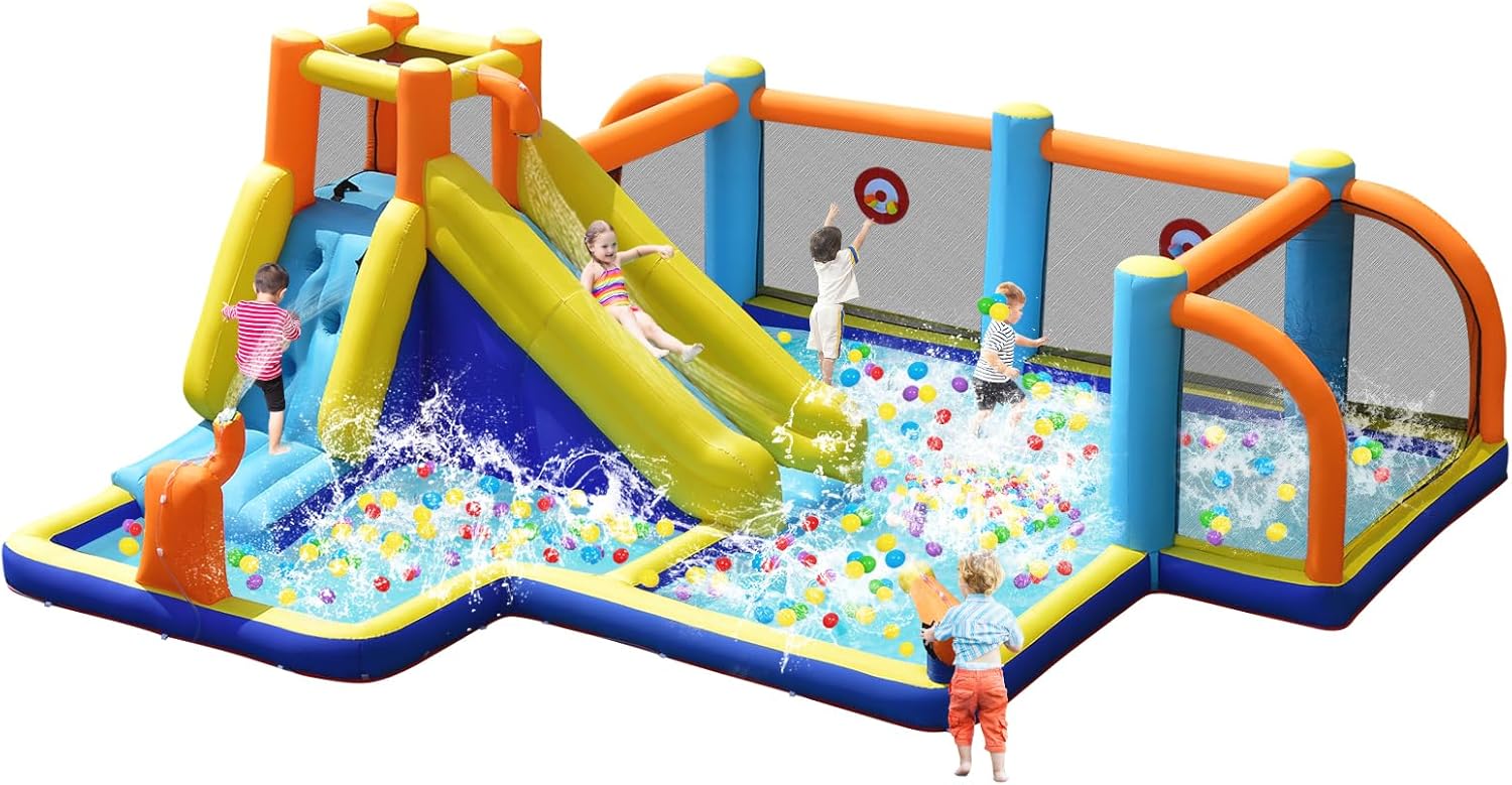 Giant Inflatable Water Slide B - Kids Outdoor Water Park ulasan dan harga