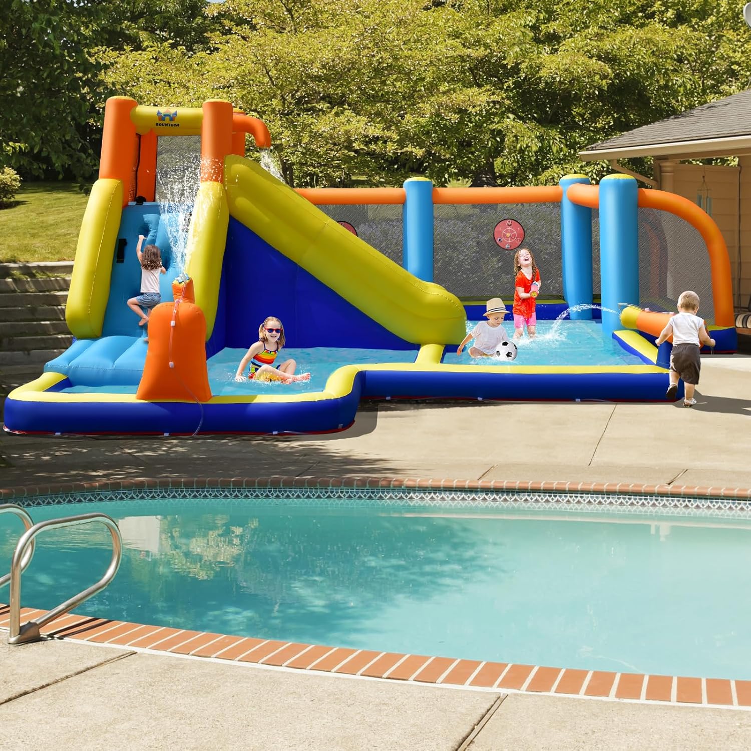 Giant Inflatable Water Slide B - Kids Outdoor Water Park ulasan dan harga
