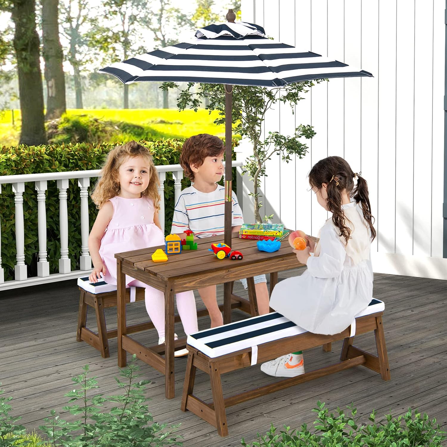 Height Adjustable Wooden Kids  - Kids Outdoor Umbrella For Table ulasan dan harga