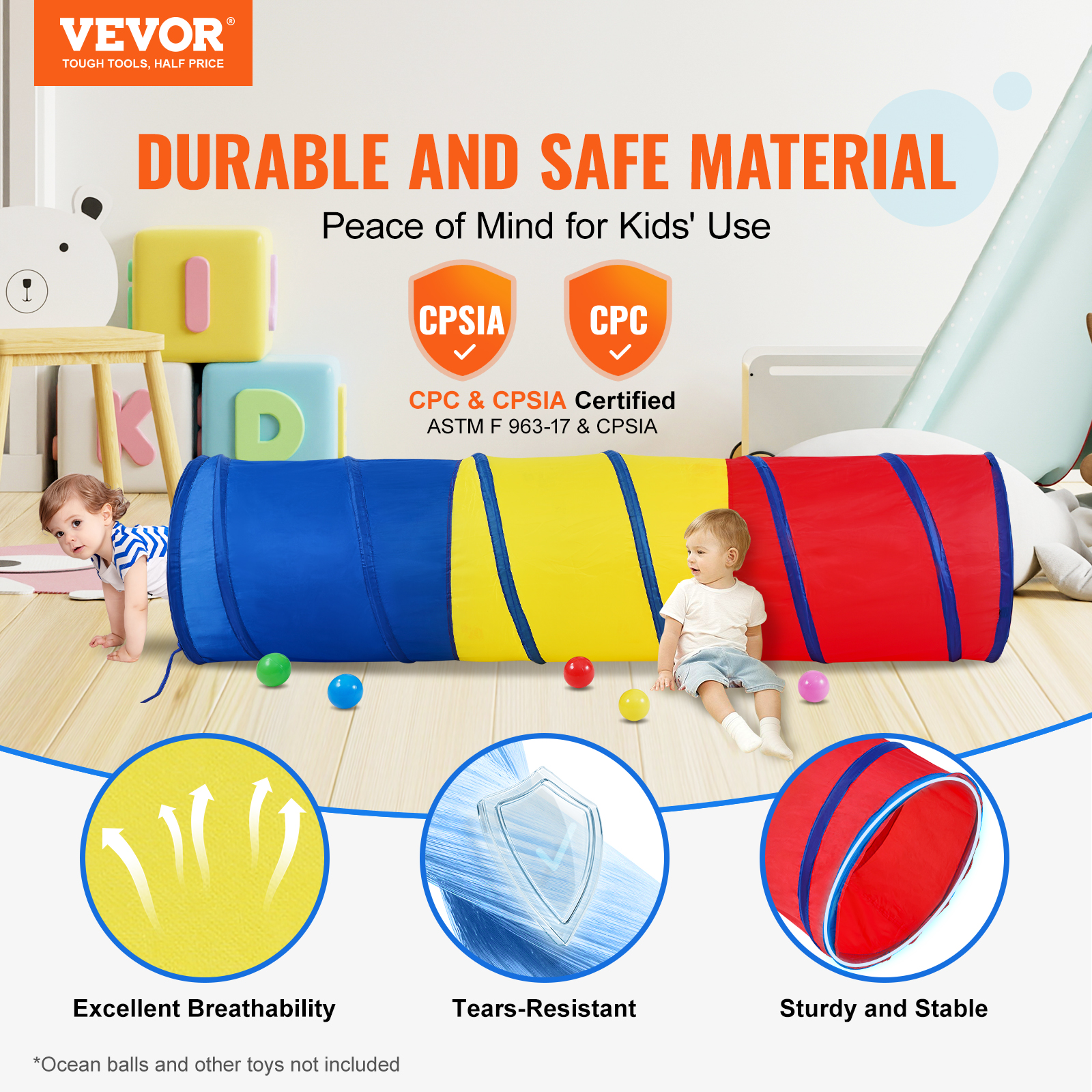 VEVOR Kids Play Tunnel Tent/ C - Kids Outdoor Wendy House ulasan dan harga