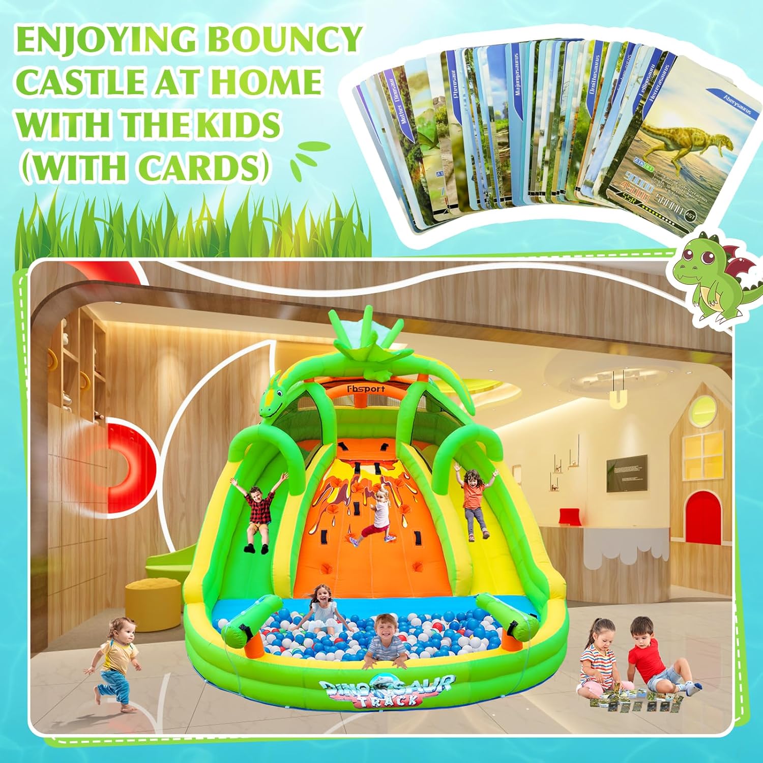 Kids Inflatable Bounce House w - Kids Outdoor Water Park ulasan dan harga