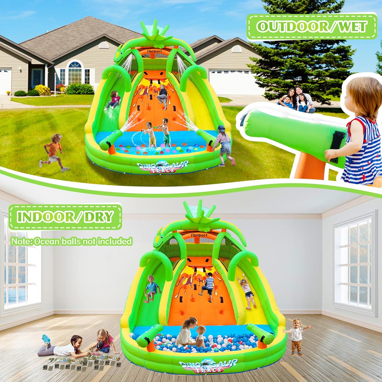 Kids Inflatable Bounce House w - Kids Outdoor Water Park ulasan dan harga