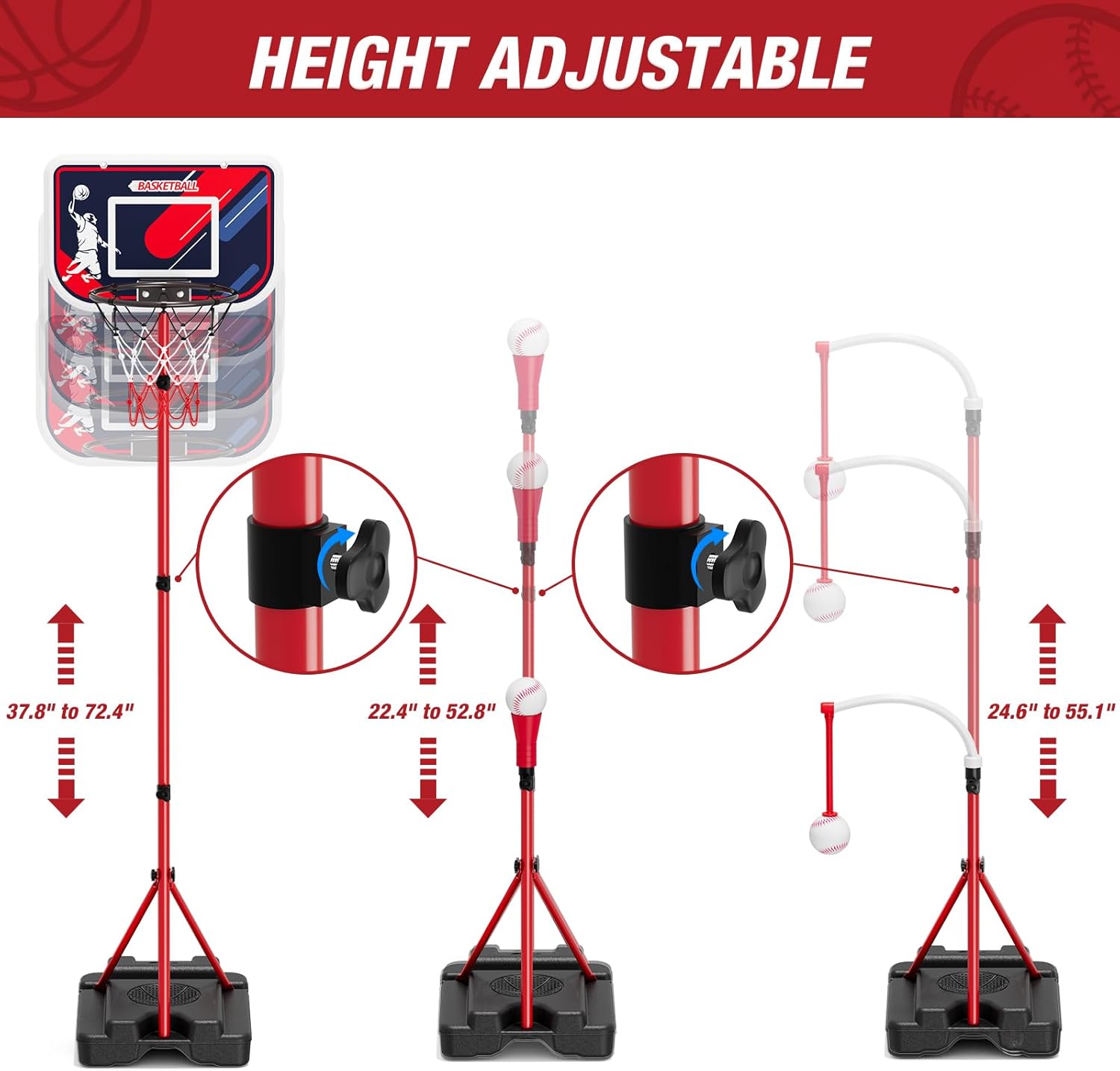 4-in-1 Kids Basketball Hoop &  - Kids Outdoor Ball ulasan dan harga