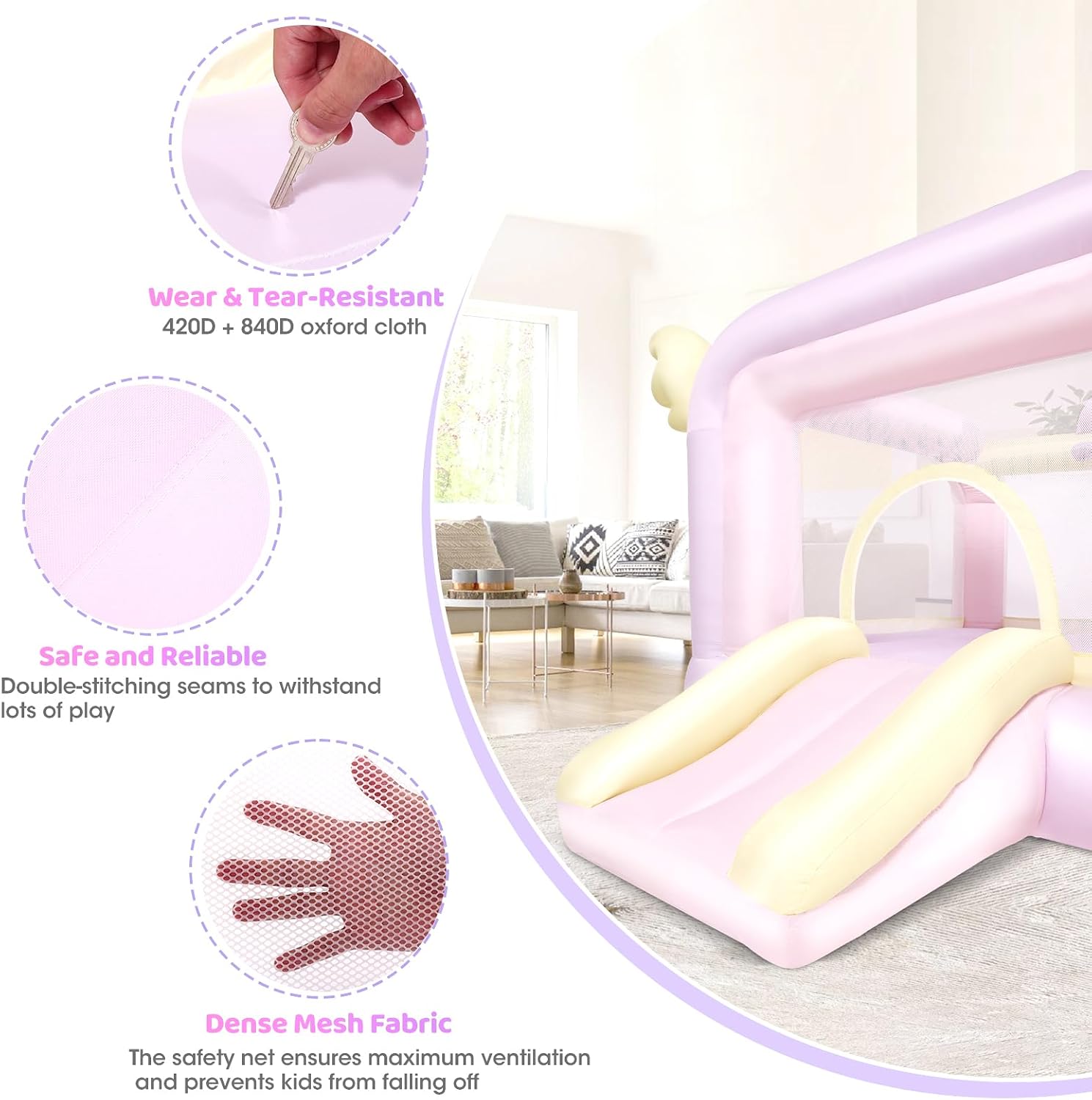 Inflatable Bouncy Castle with  - Kids Outdoor Jumping ulasan dan harga