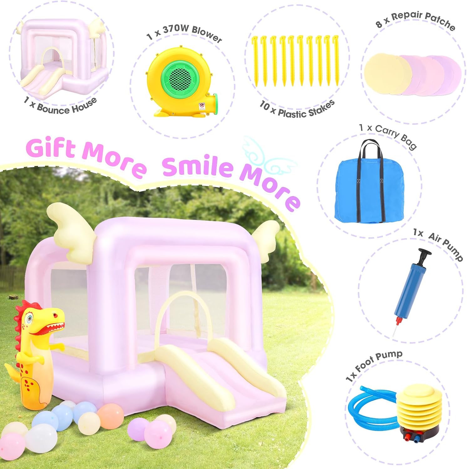 Inflatable Bouncy Castle with  - Kids Outdoor Jumping ulasan dan harga