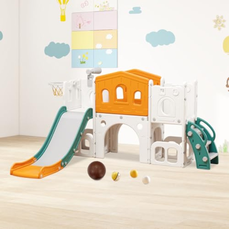 8 in 1 Toddler Slide Set Kid S - Kids Outdoor Playset ulasan dan harga